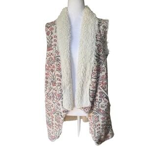 Hei Hei Jacquard Tapestry Faux Fur Lined Vest: see notes on size